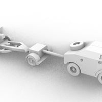Morris quad and 25 pounder gun