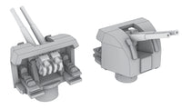 Twin 4" guns on Mk XIX mounts